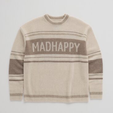 Hockey Stripe Cashmere Crewneck